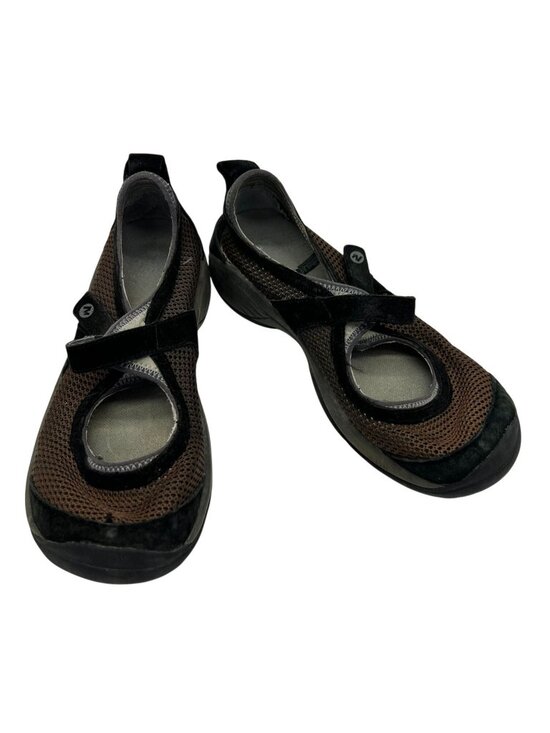 Merrell Shoes - Merrell Womens Encore Strap Mary Jane Flat Sandals Size 8 Brown Mesh Casual
